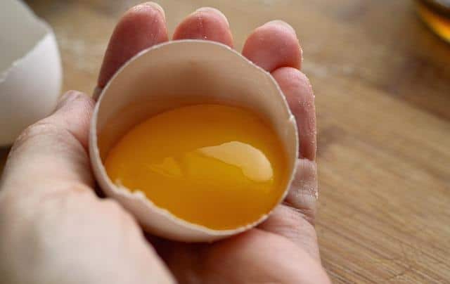 raw egg yolk